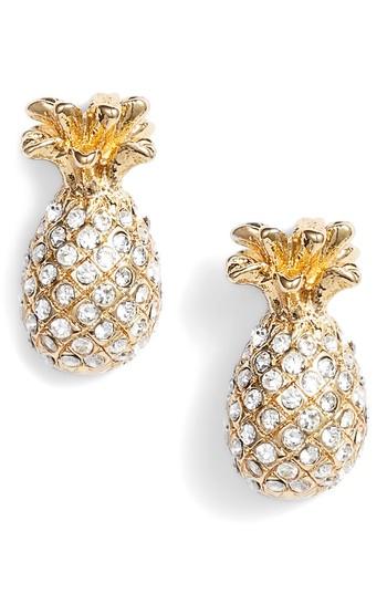 Women's Kate Spade New York By The Pool Pave Pineapple Stud Earrings
