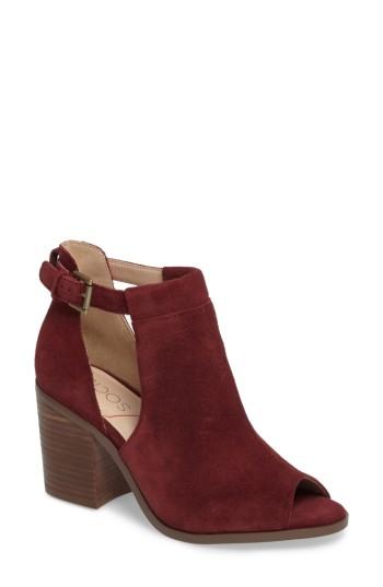 Women's Sole Society 'ferris' Open Toe Bootie .5 M - Red