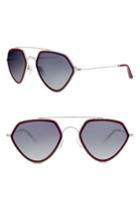 Women's Smoke X Mirrors Geo Ii 54mm Sunglasses - Burgundy/ Silver Mirror