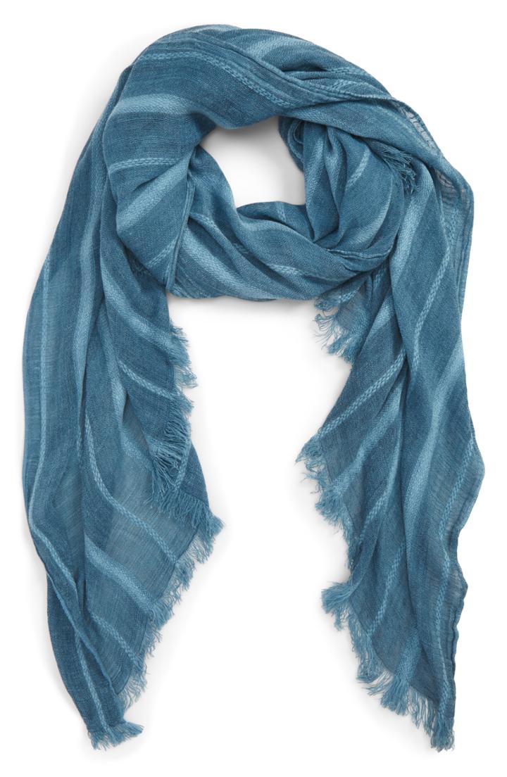 Women's Treasure & Bond Solid Ribbed Wrap Scarf, Size - Blue/green