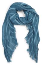 Women's Treasure & Bond Solid Ribbed Wrap Scarf, Size - Blue/green