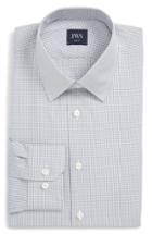 Men's John W. Nordstrom Trim Fit Check Dress Shirt .5 - 32 - Grey