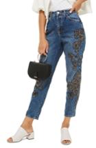Women's Topshop Limited Edition Beaded Mom Jeans
