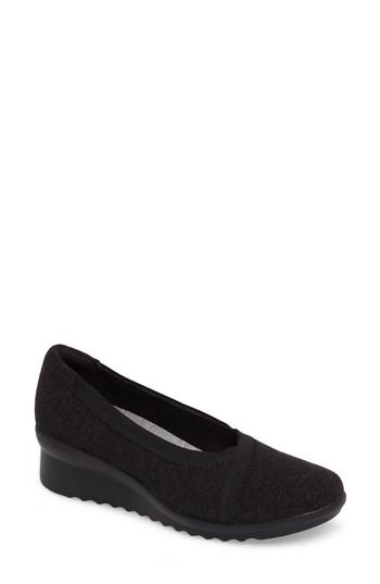 Women's Clarks Caddell Dash Wedge W - Black