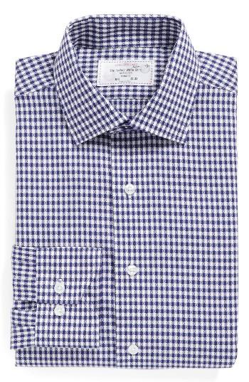Men's Lorenzo Uomo Trim Fit Check Dress Shirt 32 - Blue