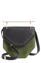 M2malletier Mini Amor Fati Leather & Velvet Shoulder Bag -