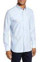 Men's Ted Baker London Annisley Modern Slim Fit Sport Shirt (s) - Blue
