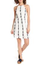 Women's Lush Side Tie Embroidered Apron Dress - Ivory