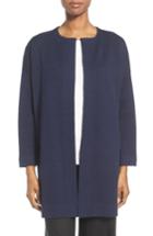 Women's Eileen Fisher Silk Blend Jacquard Jacket - Blue