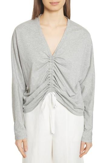 Women's Robert Rodriguez Ruched Front Tee - Grey