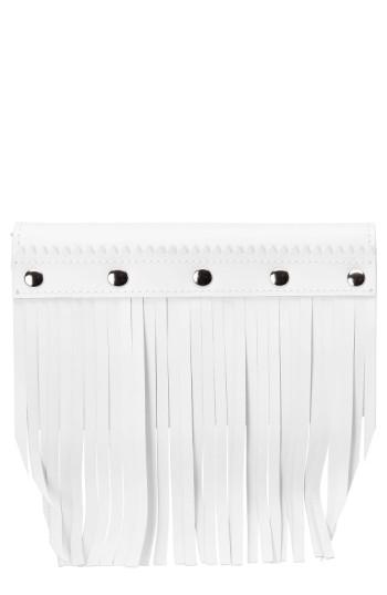 Women's Comme Des Garcons Fringe Leather Wallet - White