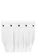 Women's Comme Des Garcons Fringe Leather Wallet - White