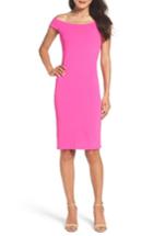 Petite Women's Eliza J Off The Shoulder Sheath Dress P - Pink