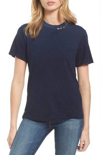 Women's Ag Distressed Tee - Blue