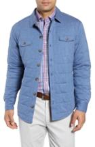 Men's Peter Millar Crown Soft Quilted Shirt Jacket - Purple