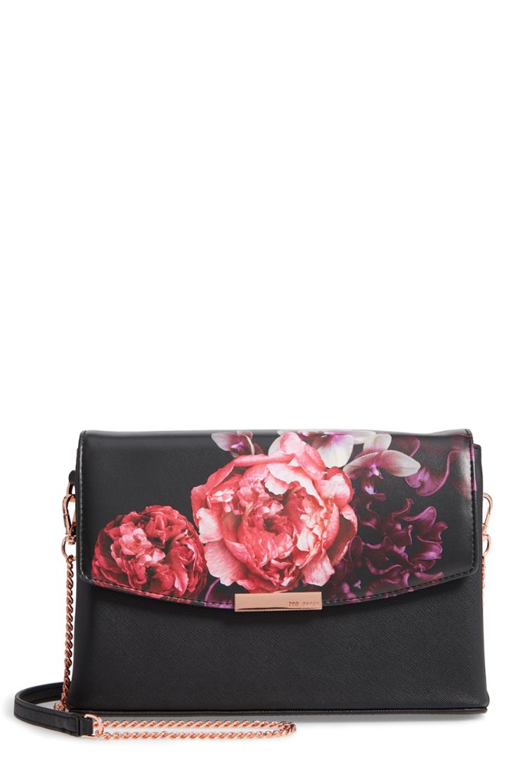 Ted Baker London Viickky Splendour Print Faux Leather Crossbody Bag -
