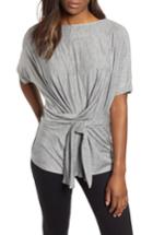 Women's Gibson Slim Stripe Faux Wrap Top, Size - Black