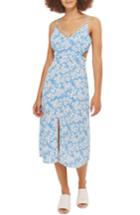 Women's Topshop Cornflower Cutout Slipdress Us (fits Like 0-2) - Blue