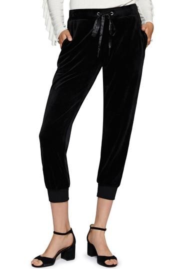 Women's Sanctuary Velour Track Jogger Pants - Black