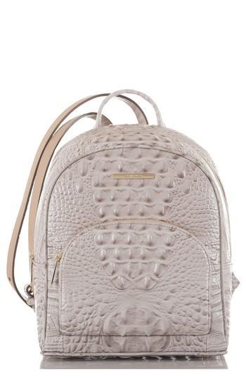 Brahmin Mini Dartmouth Leather Backpack - Grey