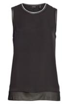 Women's Theory Lewie Silk Shell - Black