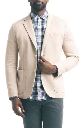 Men's Good Man Brand Slim Fit Knit Blazer - Beige