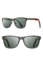 Men's Shwood 'canby' 54mm Polarized Titanium & Wood Sunglasses -