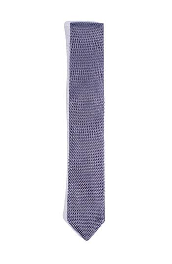 Men's Hook + Albert Solid Knit Silk Tie, Size - Purple