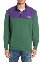 Men's Vineyard Vines Shep Colorblock Quilted Pullover, Size - Green