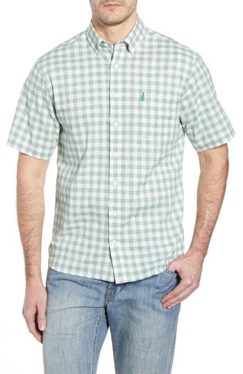 Men's Johnnie-o Watts Classic Fit Gingham Sport Shirt - Green