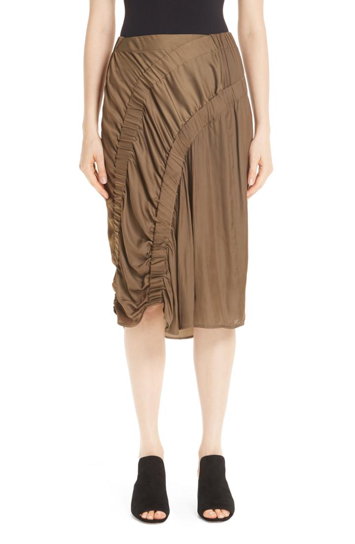 Women's Zero + Maria Cornejo Ruched Skirt - Green