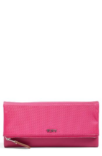 Women's Tumi Continental Flap Tech Wallet - Pink