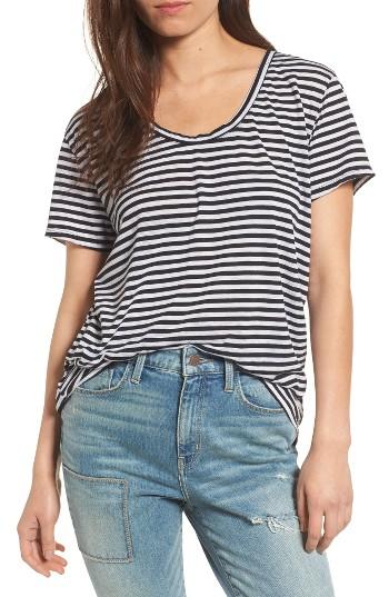 Women's Treasure & Bond Burnout Boyfriend Tee, Size - Black
