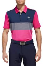 Men's Adidas Ultimate Colorblock Fit Polo Shirt, Size Medium - Pink