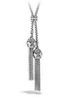Women's David Yurman 'renaissance' Petite Tassel Necklace With Diamonds In Silver