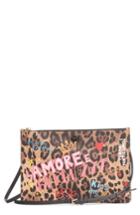 Dolce & Gabbana Graffiti Leopard Print Clutch - Brown