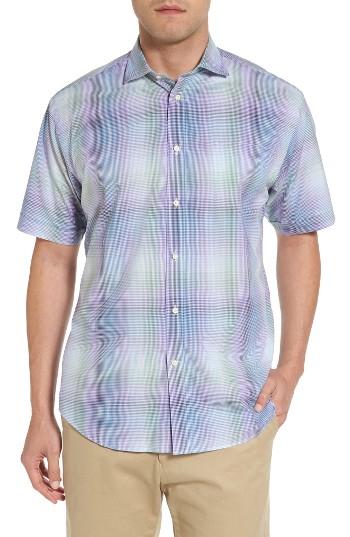 Men's Thomas Dean Classic Fit Shadow Check Sport Shirt