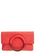 Bp. Faux Leather Circle Clutch - Red