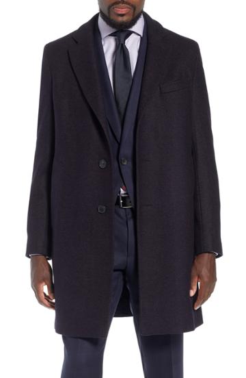 Men's Boss X Nordstrom Nye Wool Blend Top Coat