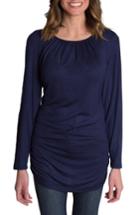 Women's Udderly Hot Mama 'luxe' Long Sleeve Nursing Tee (12-14 Us) - Blue