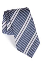 Men's Burberry Clinton Stripe Silk Tie, Size - Blue