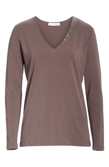 Women's Fabiana Filippi Beaded Cotton Blend Sweater Us / 38 It - Purple