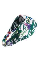 Cara Floral Garden Print Head Wrap, Size - White