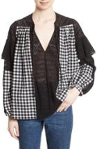 Women's Rachel Comey Willow Lace & Gingham Top