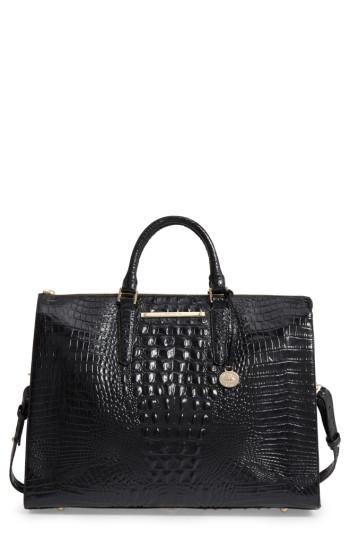 Brahmin Melbourne Croc Embossed Leather Business Tote -