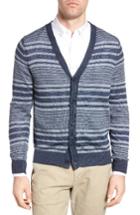 Men's Michael Bastian Stripe Linen Cardigan