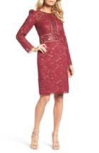Women's Tadashi Shoji Rose Lace Sheath Dress - Burgundy
