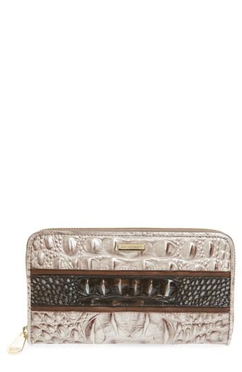 Women's Brahmin Suri Leather Zip Around Wallet - Brown