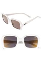 Women's #quayxkylie '20s 54mm Square Sunglasses - White/ Gold