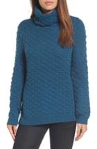 Women's Halogen Bubble Stitch Sweater, Size - Blue